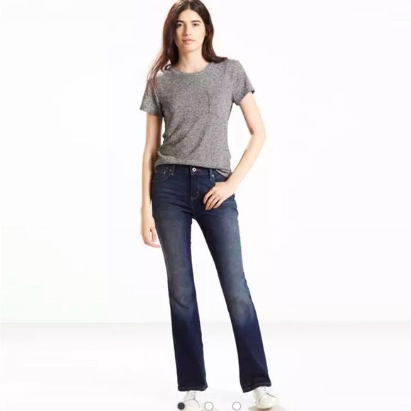 Levi’s 515 Bootcut Jeans Dark Wash Denim Size 14S - Picture 3 of 13